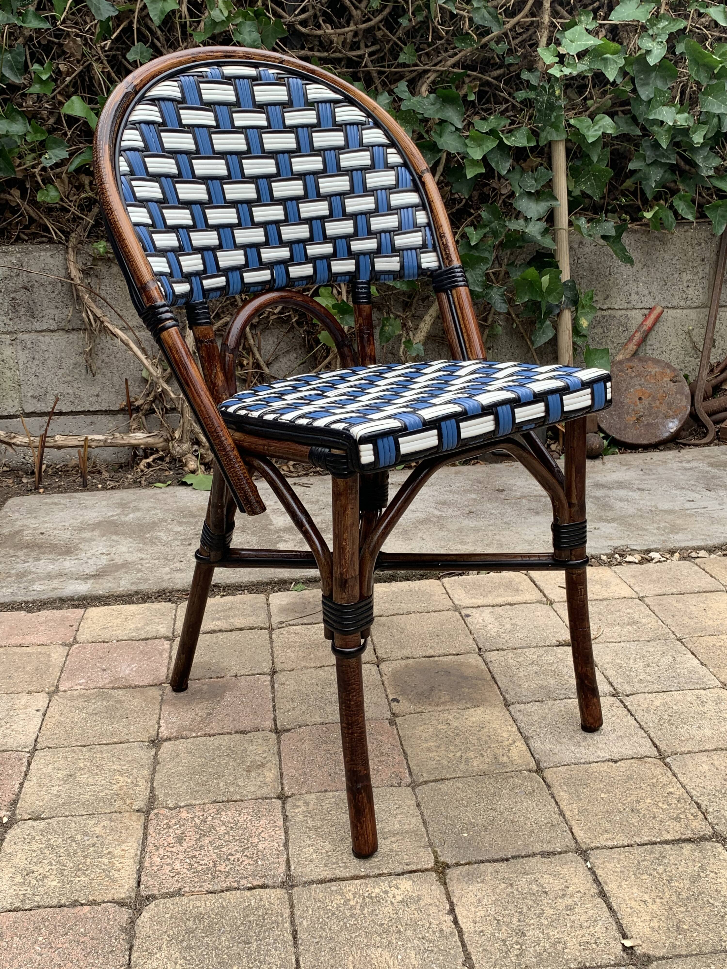 6 rattan bistro chairs