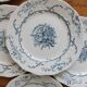 6 flat plates in iron earth Pompadour earthenware factory of Clairefontaine