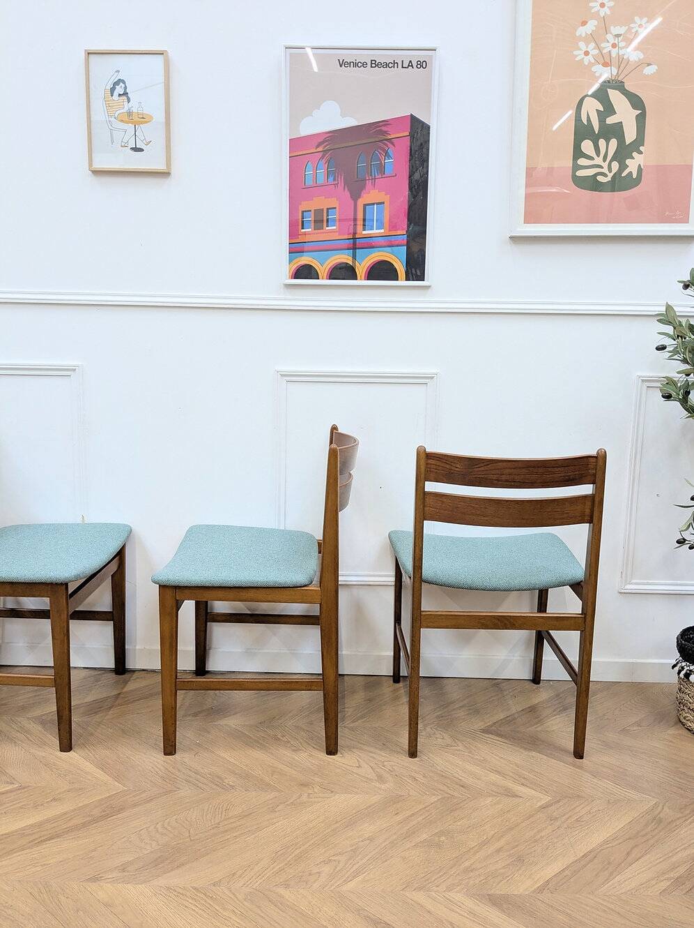 6 chaises vintage design scandinaves
