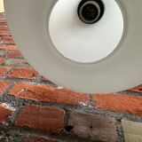 Louis Kalff opaline and teak suspension