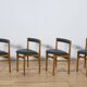 Mid-Century Round Extendable Dining Table and Chairs from McIntosh, 1960s, Set of 5