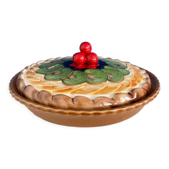 Plat tarte aux fruits barbotine