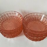 Orange pressed glass cups