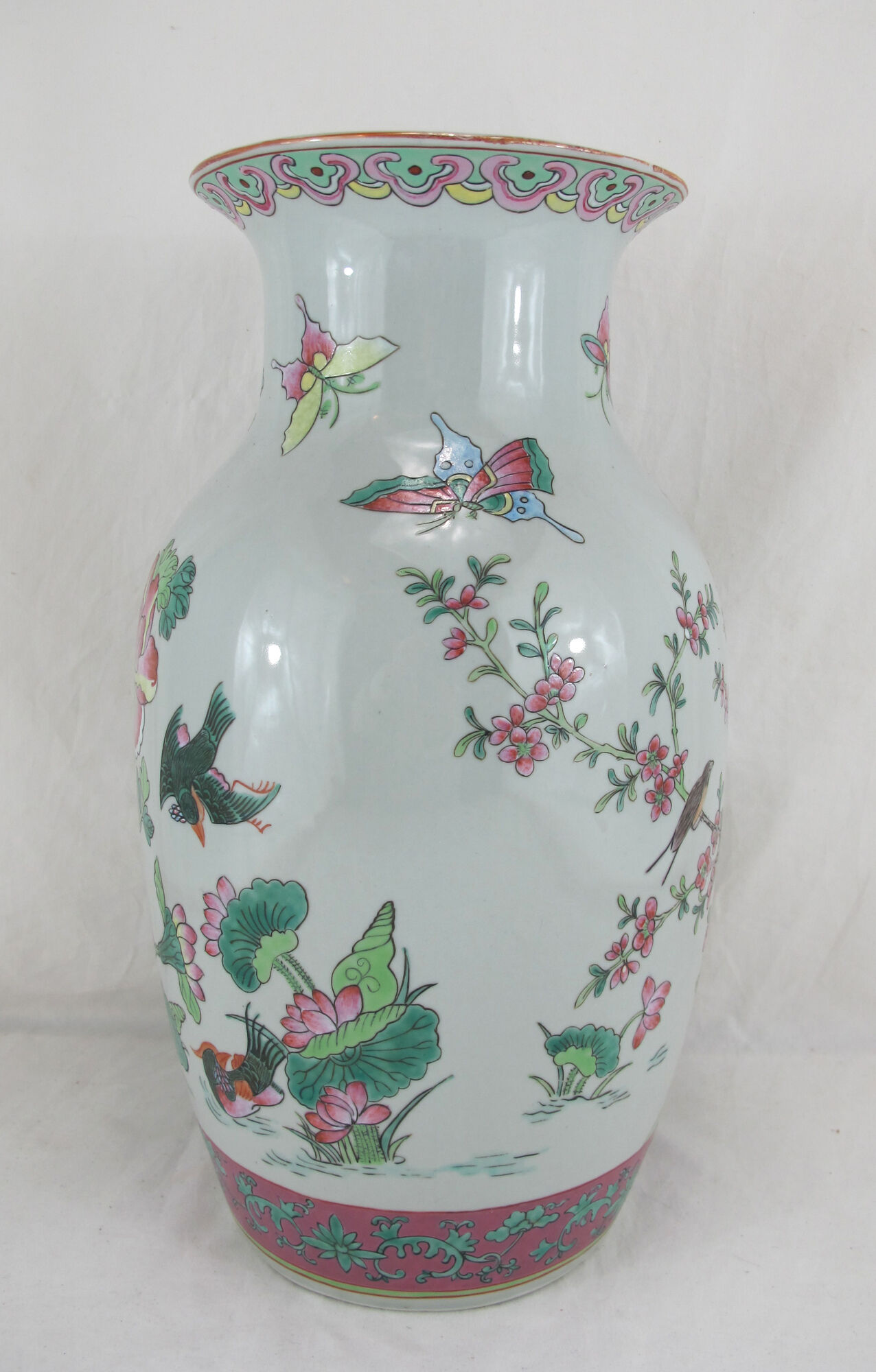 Vase chinois famille rose fin 19è début 20è siècle