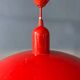 Small vintage Space Age suspension in red metal.
