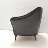 Fauteuil gris foncé dans le style de Gio Ponti pour Casa e Giardino, Italie