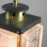 Vintage Italian Brass and Glass Lantern