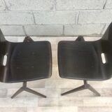 Pair of vintage chairs compass legs galvanitas s22