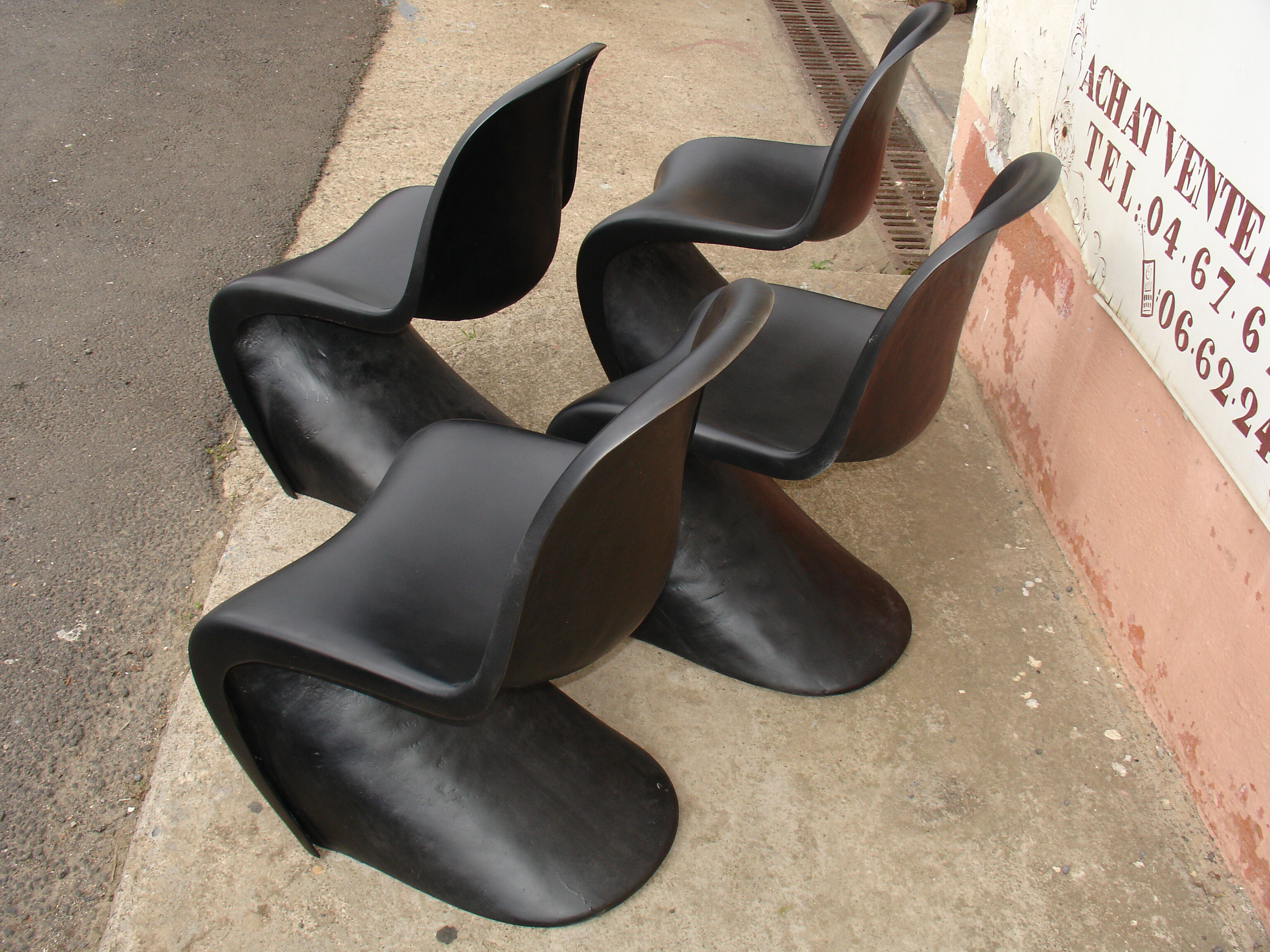 4 chairs "s" of Verner Panton 1960