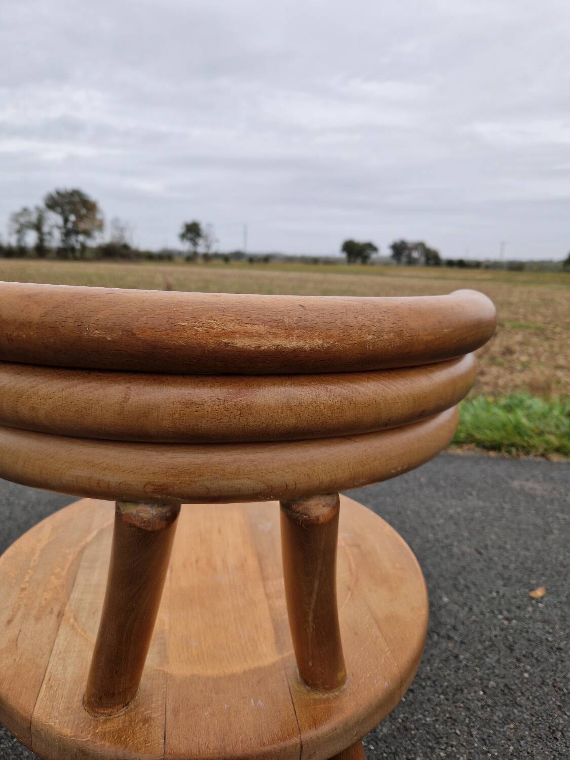 Set of 4 solid organic chairs