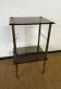 Fifth wheel chromed metal and smoked glass