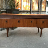 Curved teak enfilade from the 1960s in London.
