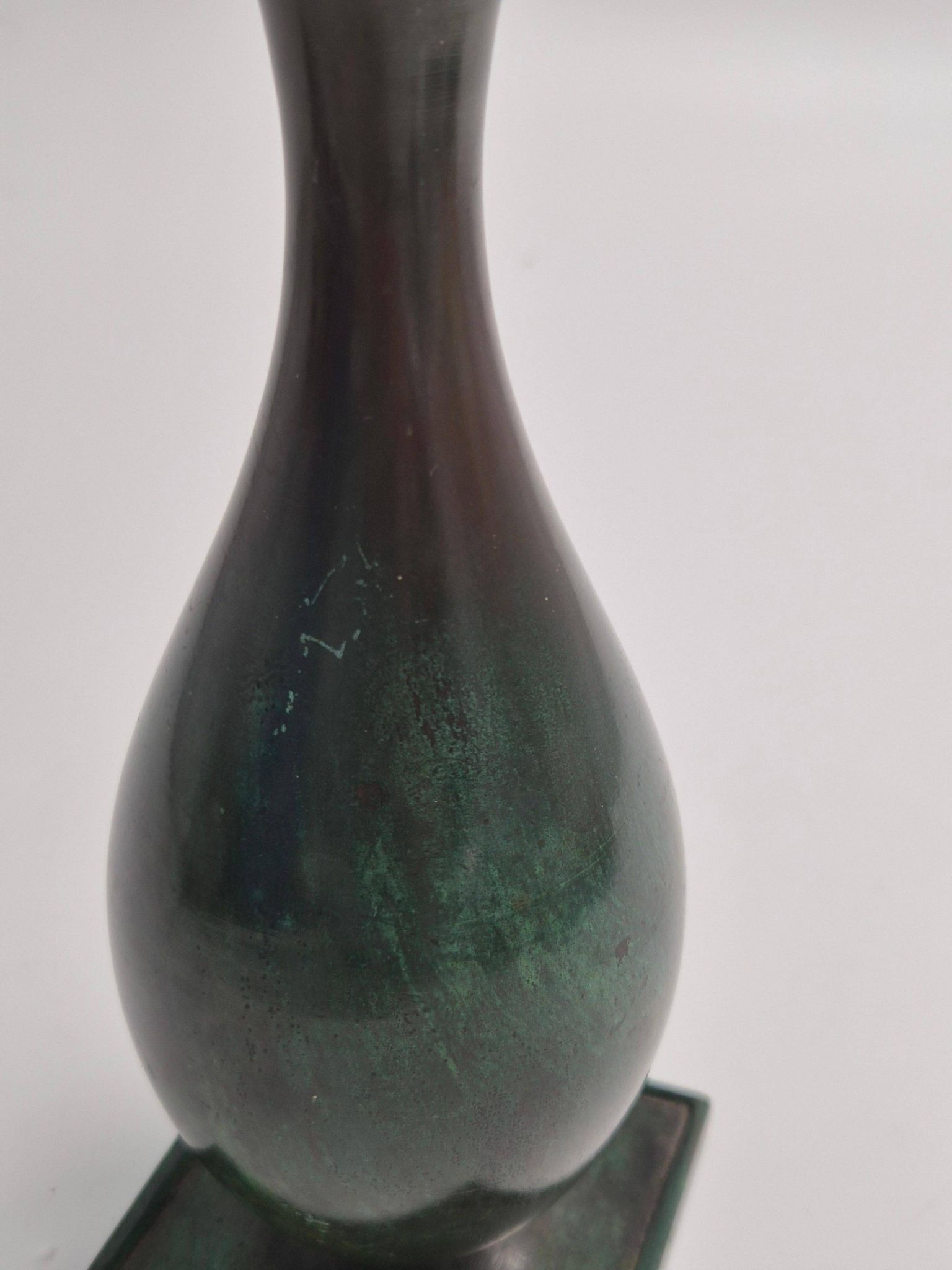 Jacob Ängman for GAB, solid bronze vase, Swedish grace / Art Deco