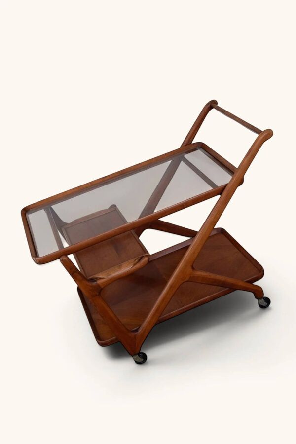 Chariot de bar (bar cart) de Cesare Lacca pour Cassina, années 50