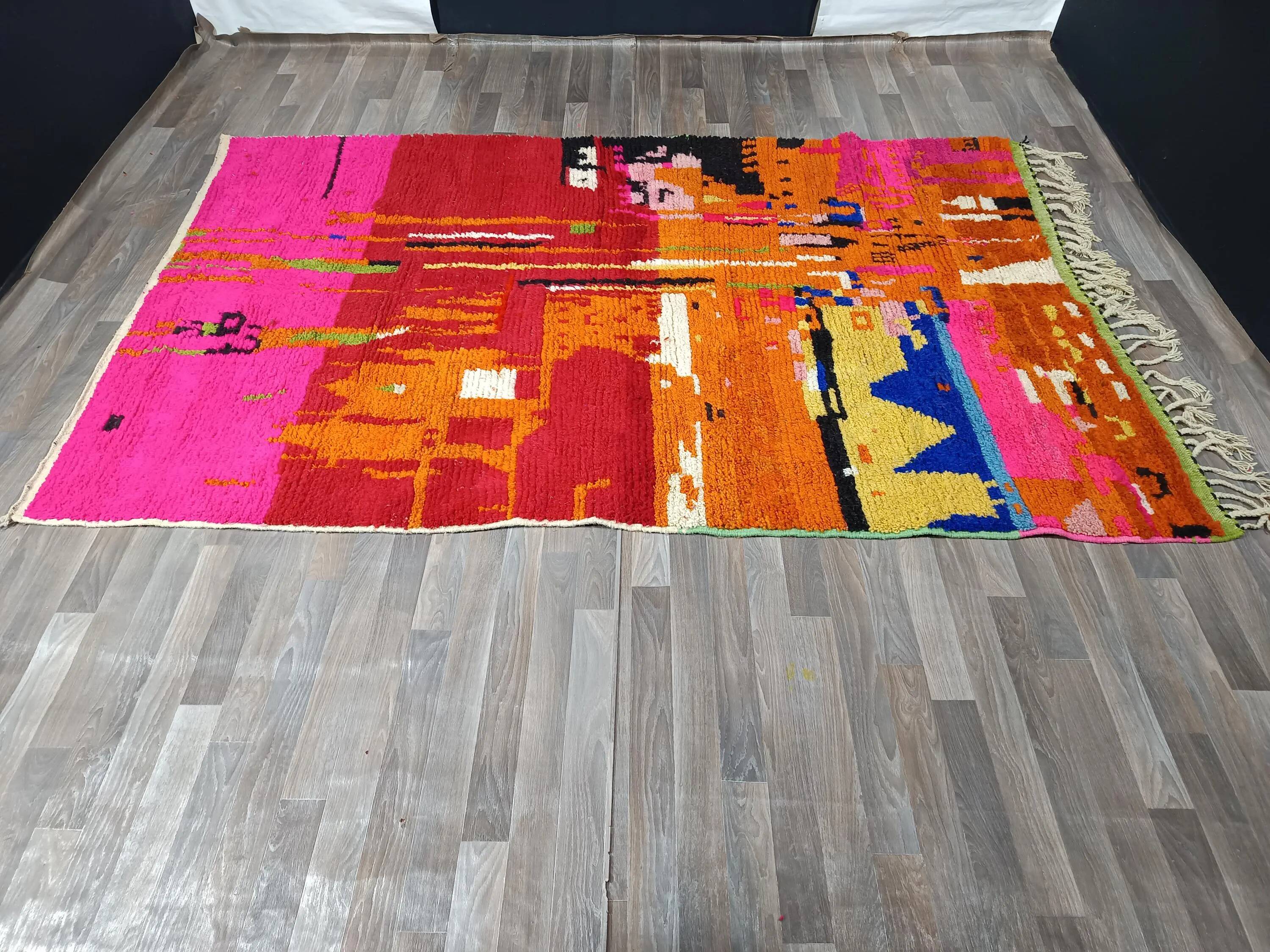Traditional handmade carpet 250cm x 150cm Moroccan
