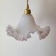 Suspension en opaline blanche et rose