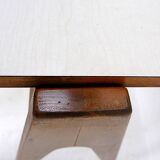 Vintage beech table compass feet by Robin Day for Hille, United Kingdom 1950s