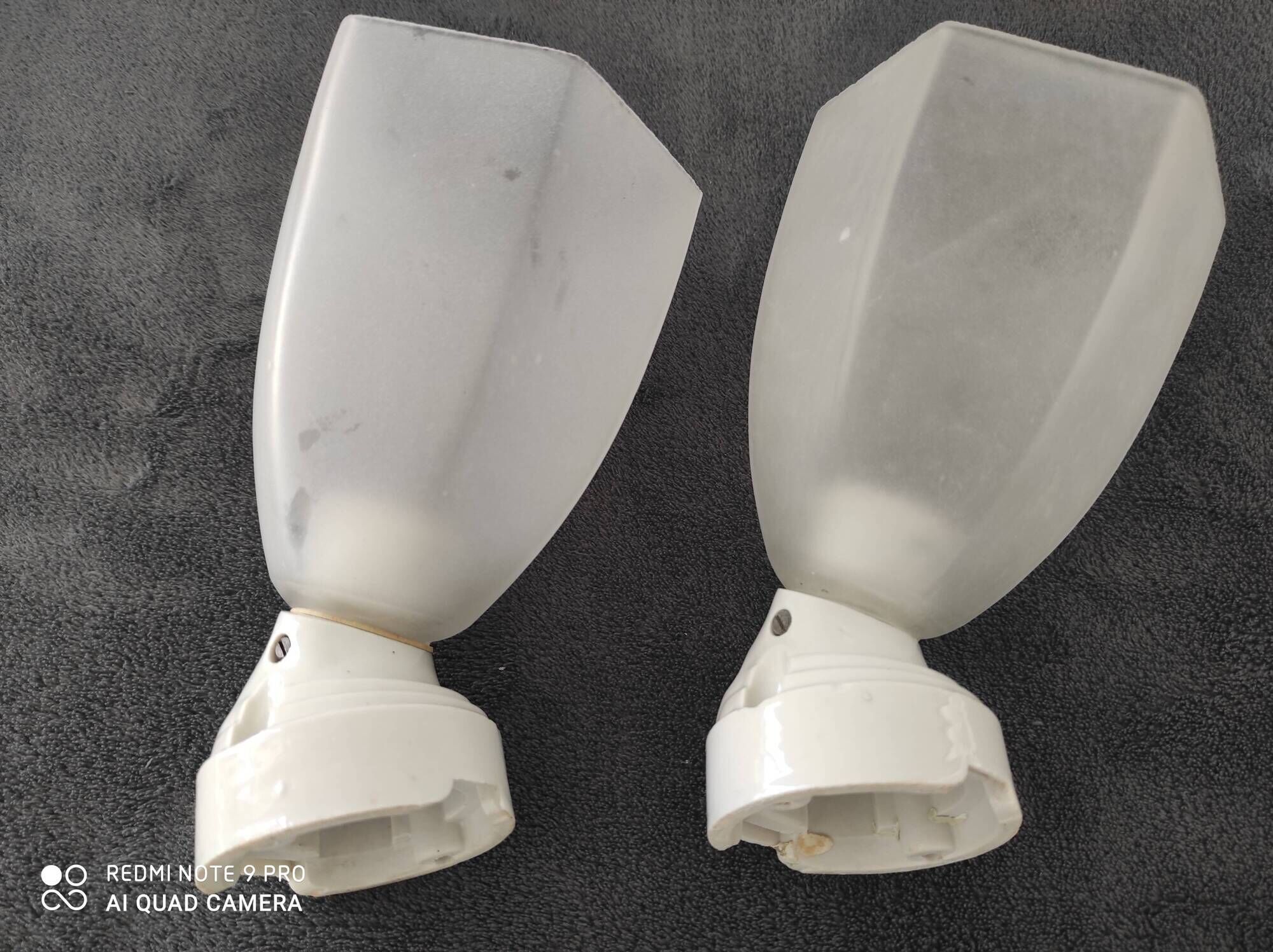 Pair of porcelain and ancient opaline sconces circa 1900/1930