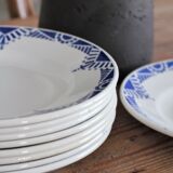 Lot of 9 art deco plates Moulin des Loups