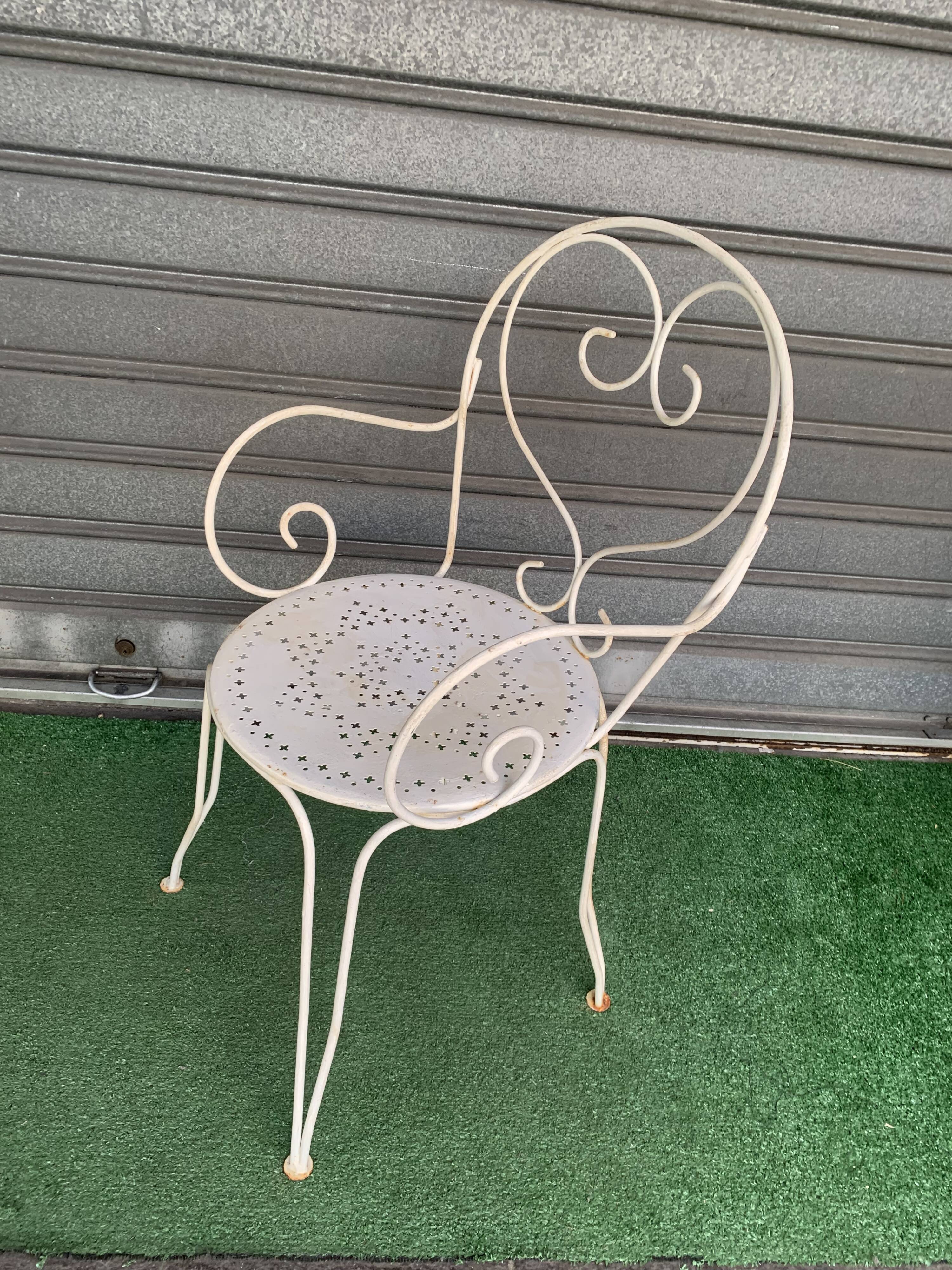 Wrought iron garden set 1960s