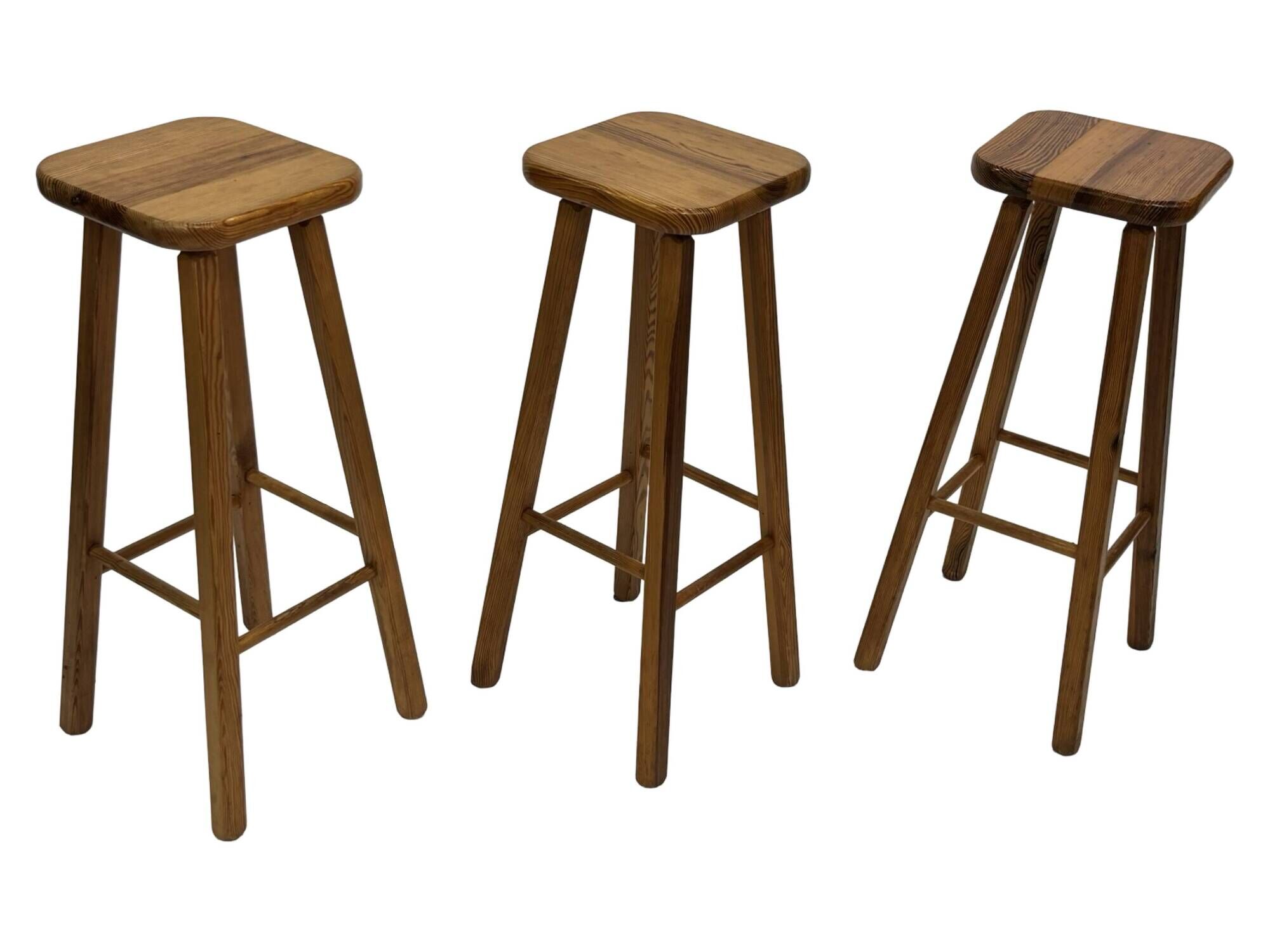 Vintage bar stool plant stool pinewood pinewood 1960s