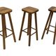 Vintage bar stool plant stool pinewood pinewood 1960s