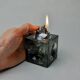 Black ice lighter by Antonio Imperatore, murano glass, Italy, 1970