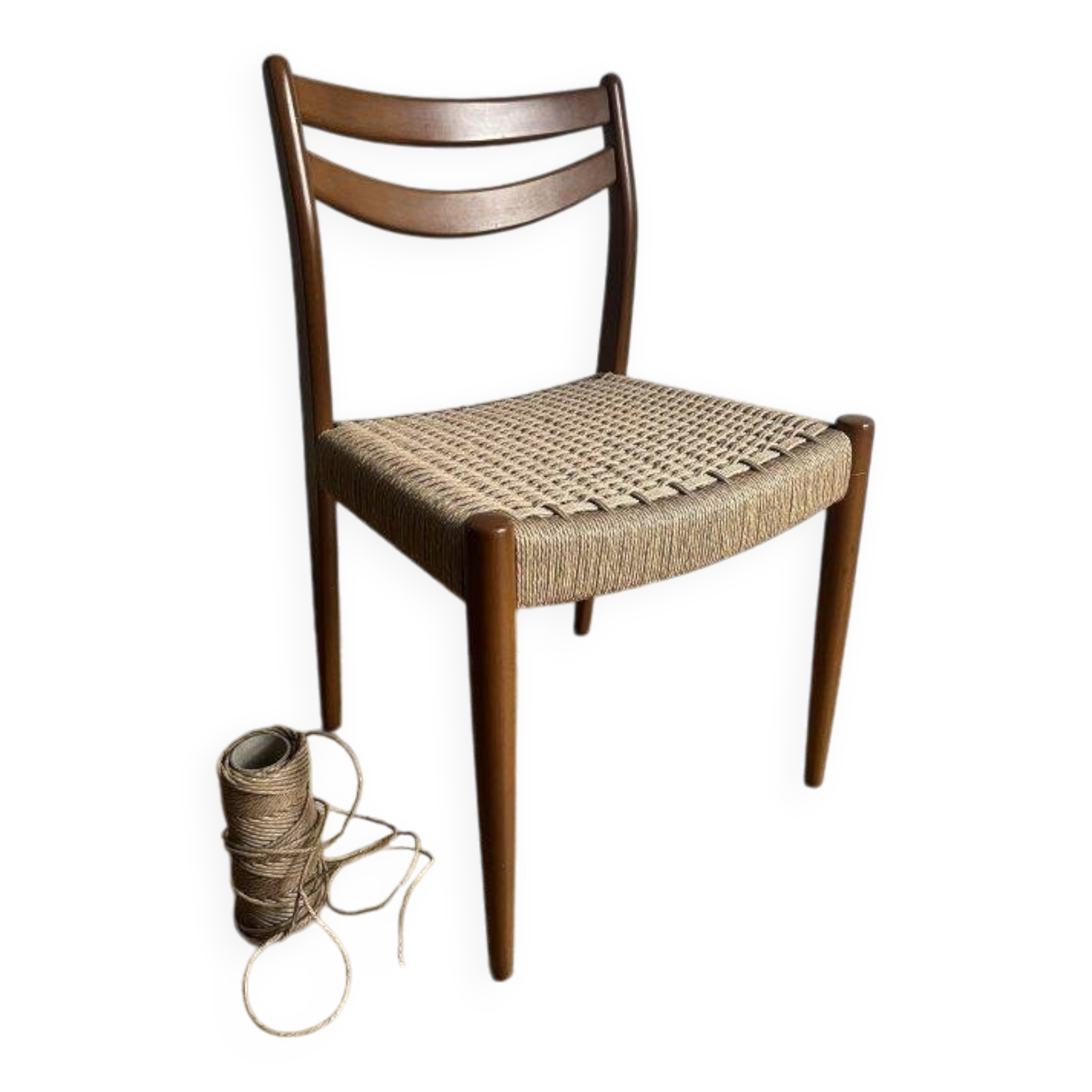 Chaise vintage en corde danoise