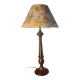 1930s tortoiseshell painted steel lamp with parchment shade 73x40 cm