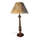 1930s tortoiseshell painted steel lamp with parchment shade 73x40 cm