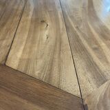Directoire half-moon walnut dining table