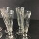 Suite de 6 flûtes à champagne en verre ancien