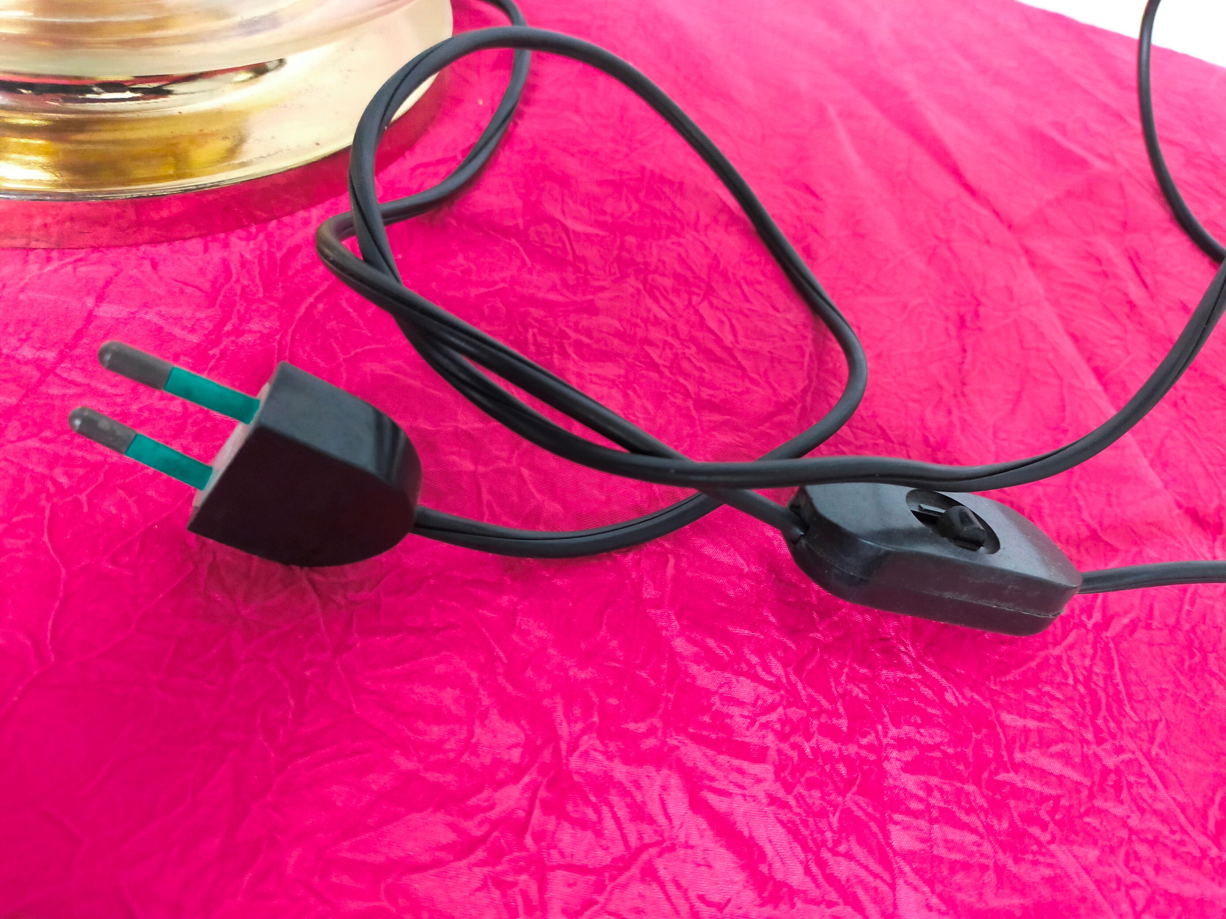 Richard Essig designer lamp in glass and gold metal