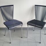 Set of 4 vintage scoubidou chairs 1960