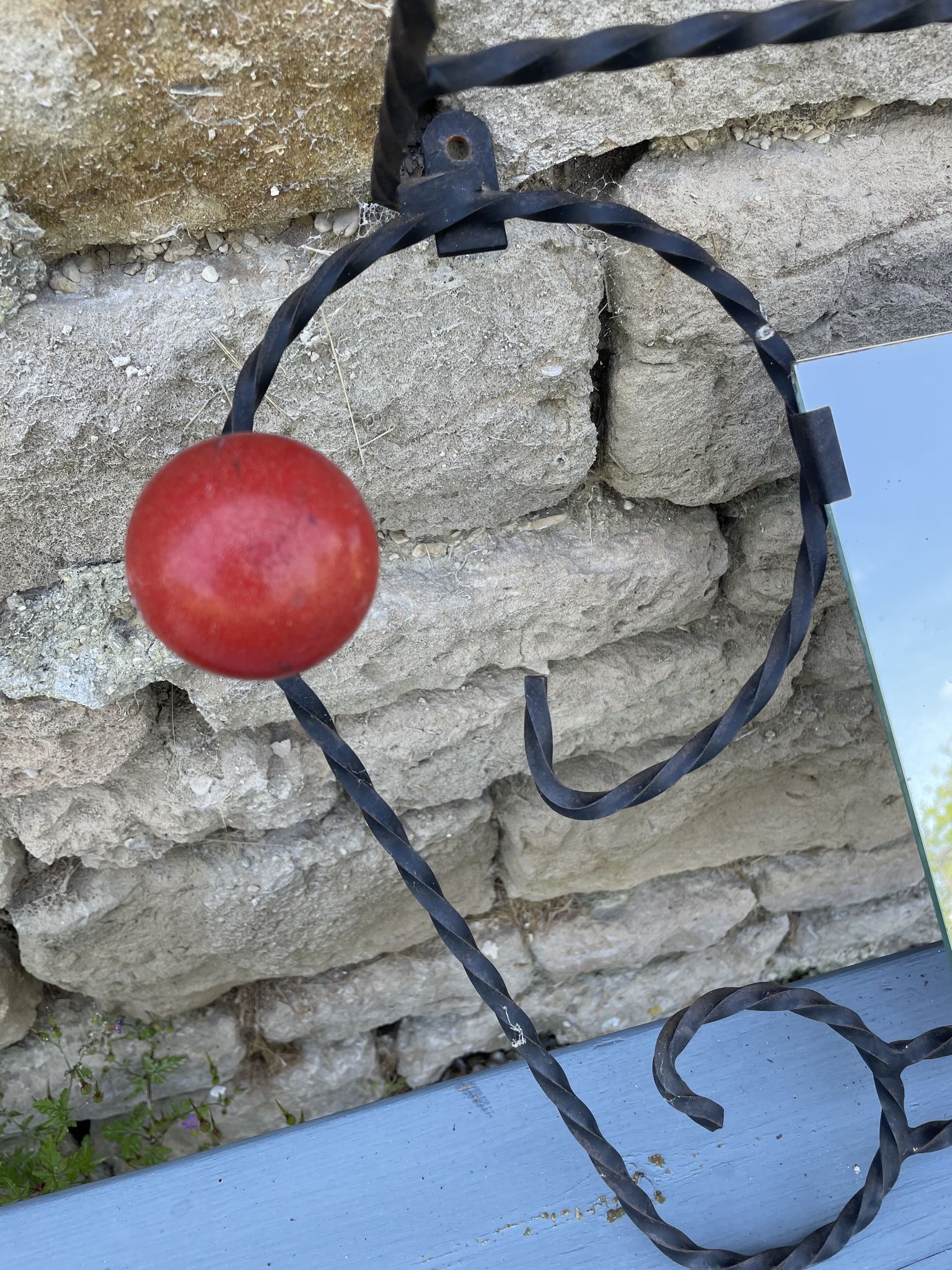 Porte-manteau miroir boule Année 60