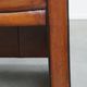 Vintage set of 4 sheepskin leather dining chairs on castors
