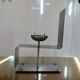 "uginox" lamp in folded, brushed and satin steel 1970