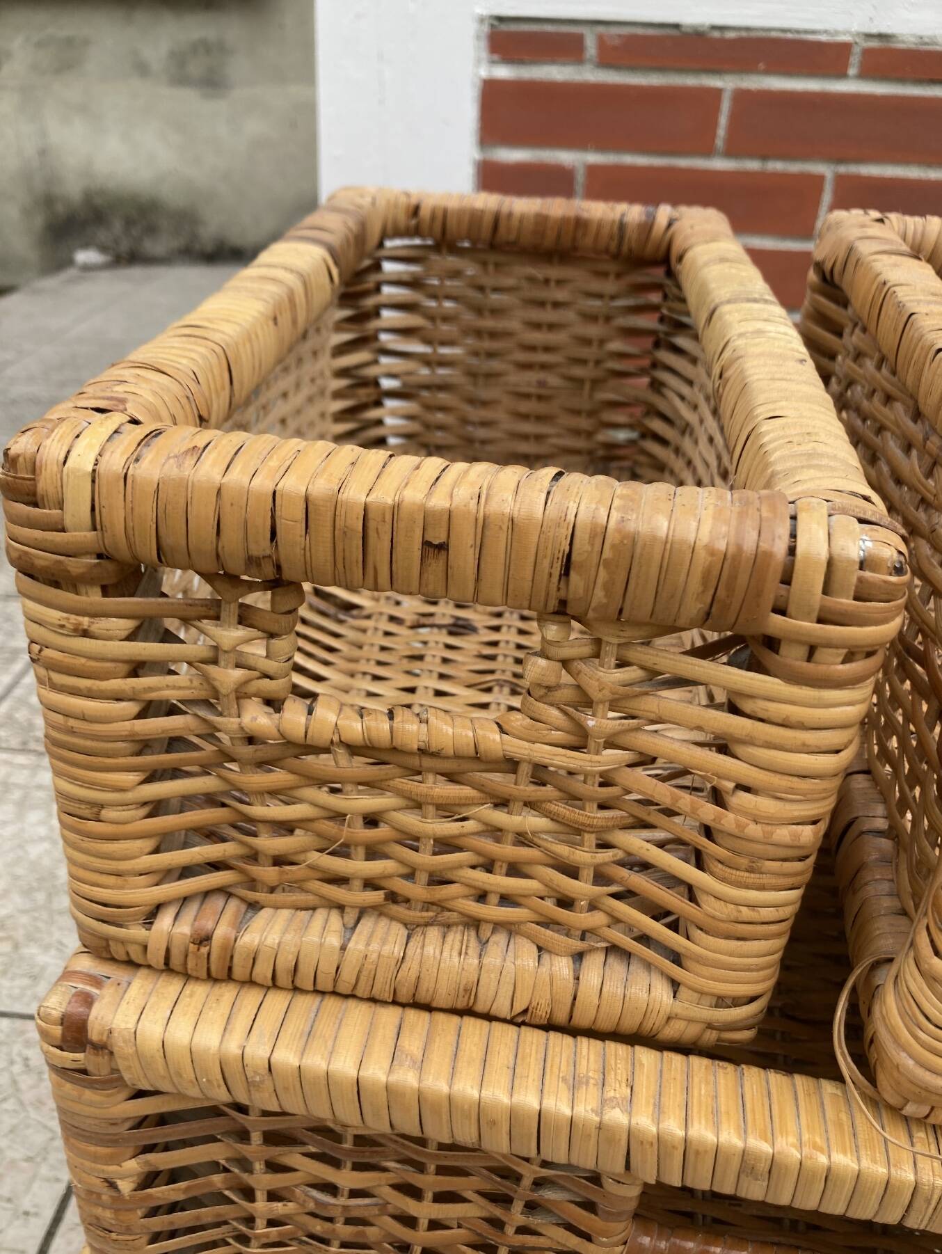 Vintage rattan chiffonier
