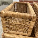 Vintage rattan chiffonier