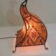 Moroccan henna lamp in leather /oriental lamp/Marrakech/45 cm /Vintage