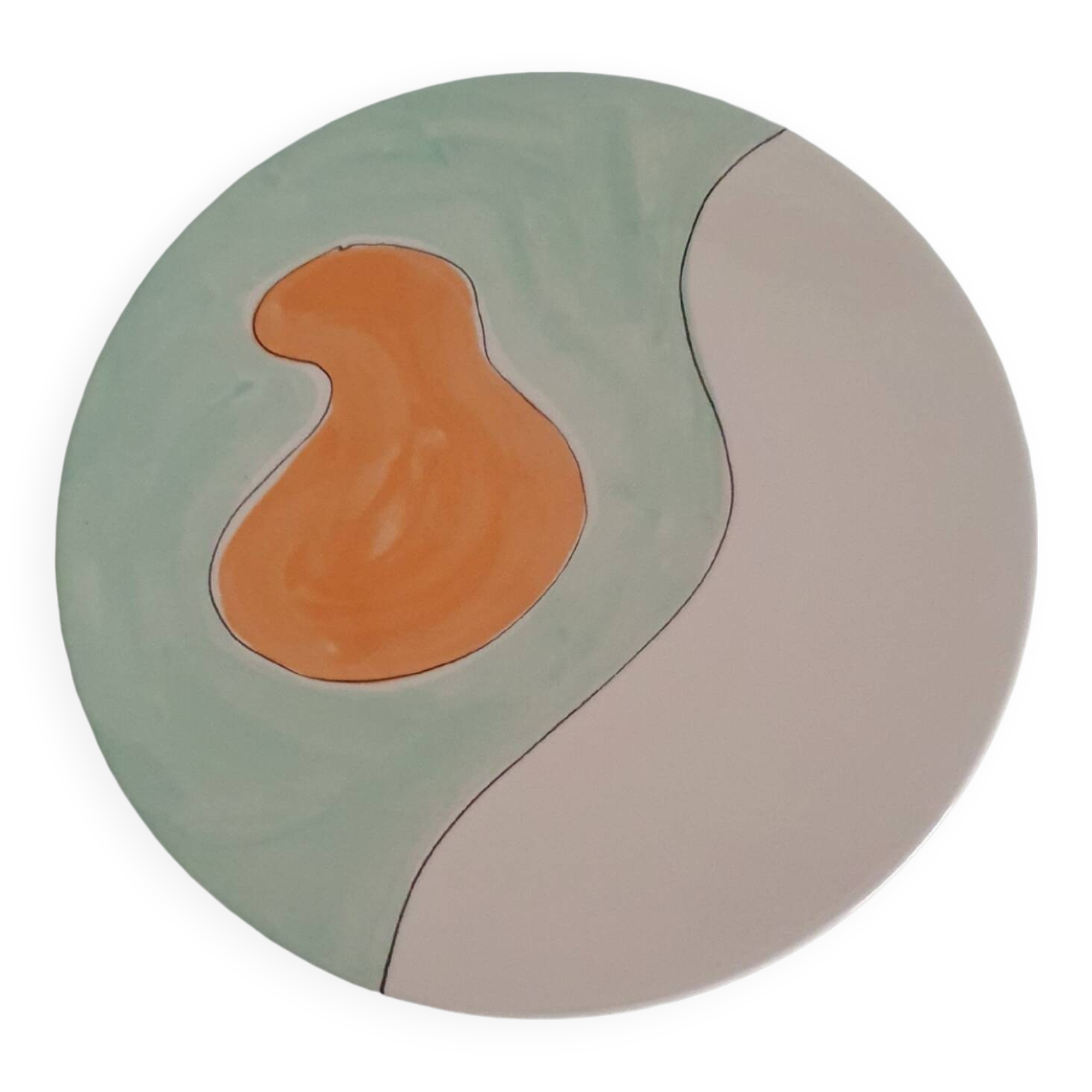 Graphic serving dish - K&G Lunéville earthenware factory