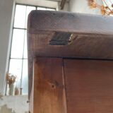 Farmhouse table in oak and walnut 2m