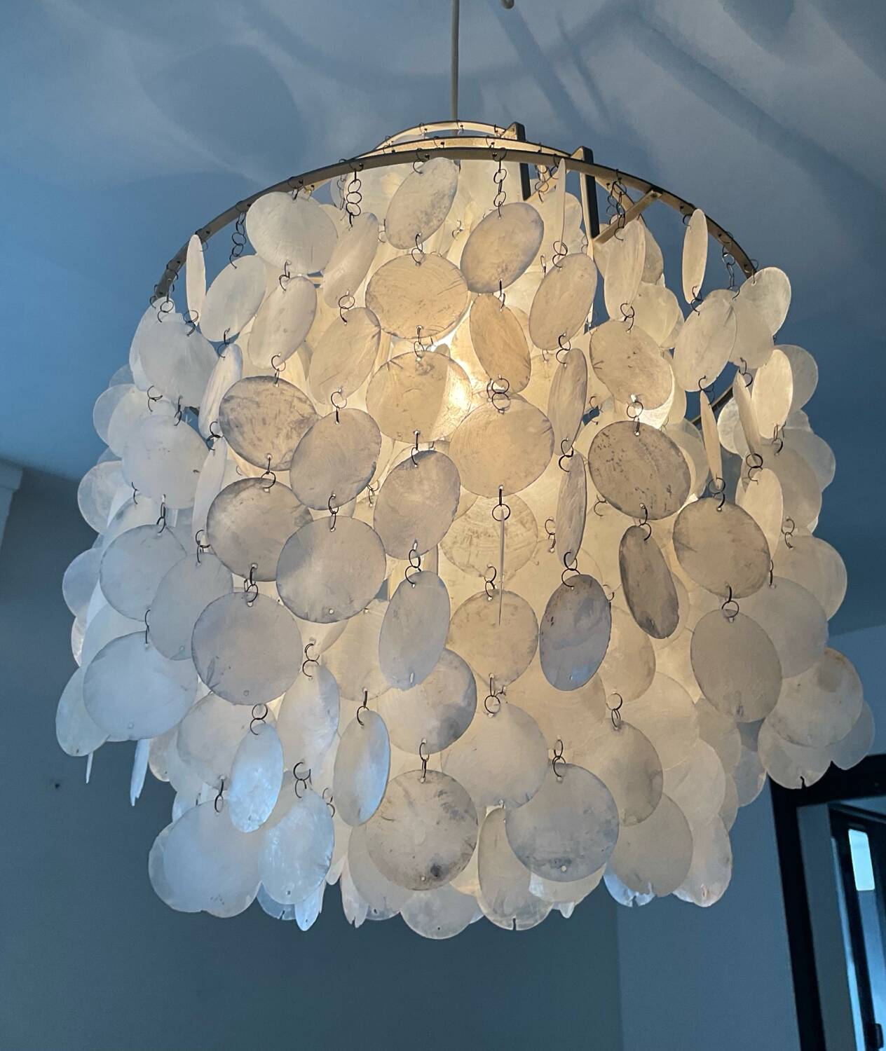 Lustre Verner Panton Fun 1DM suspension en nacre