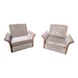 Pair of art deco armchairs
