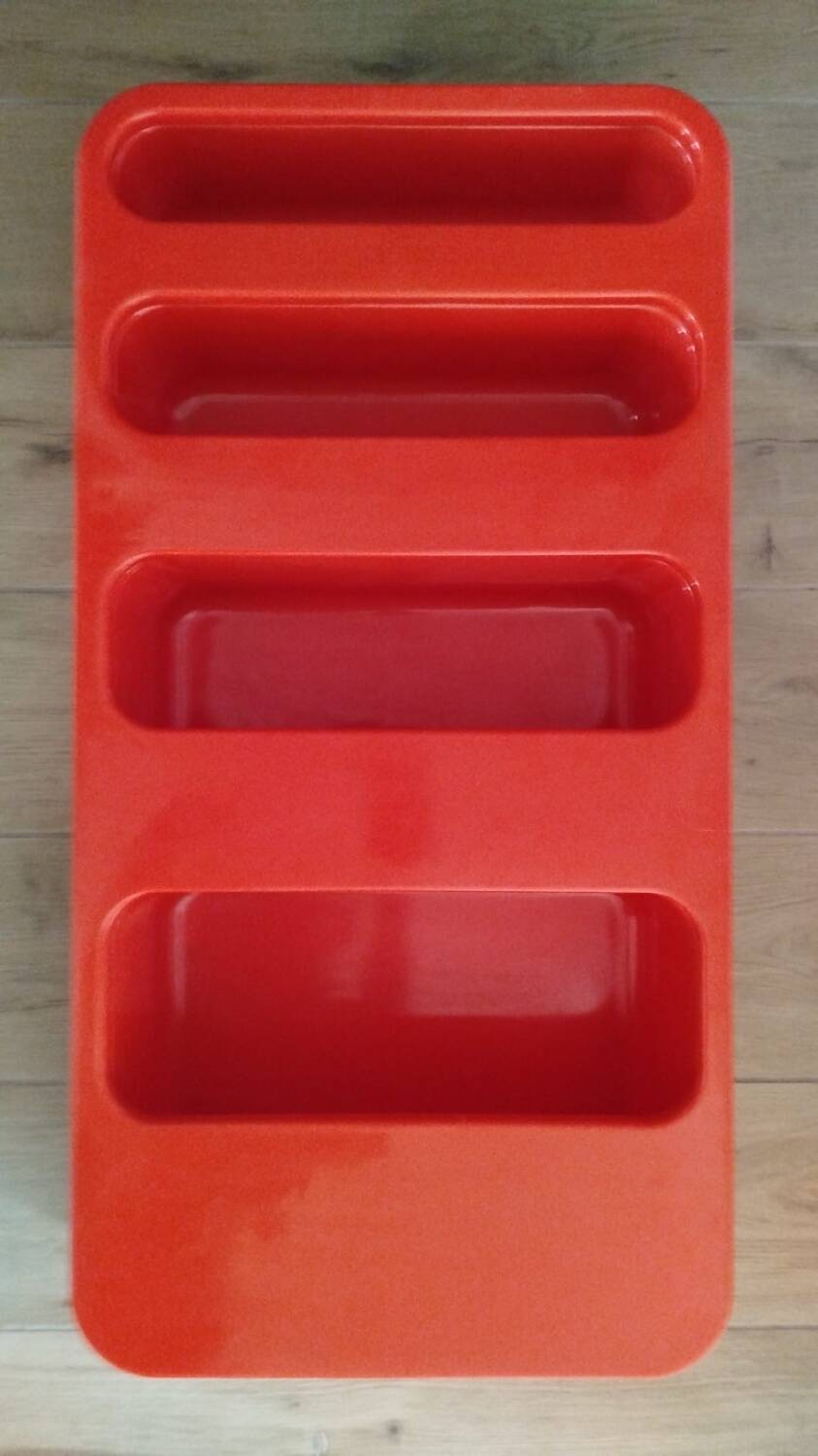 Large vintage Prisunic shelf by Jean Lin Viaud from the 70s.
