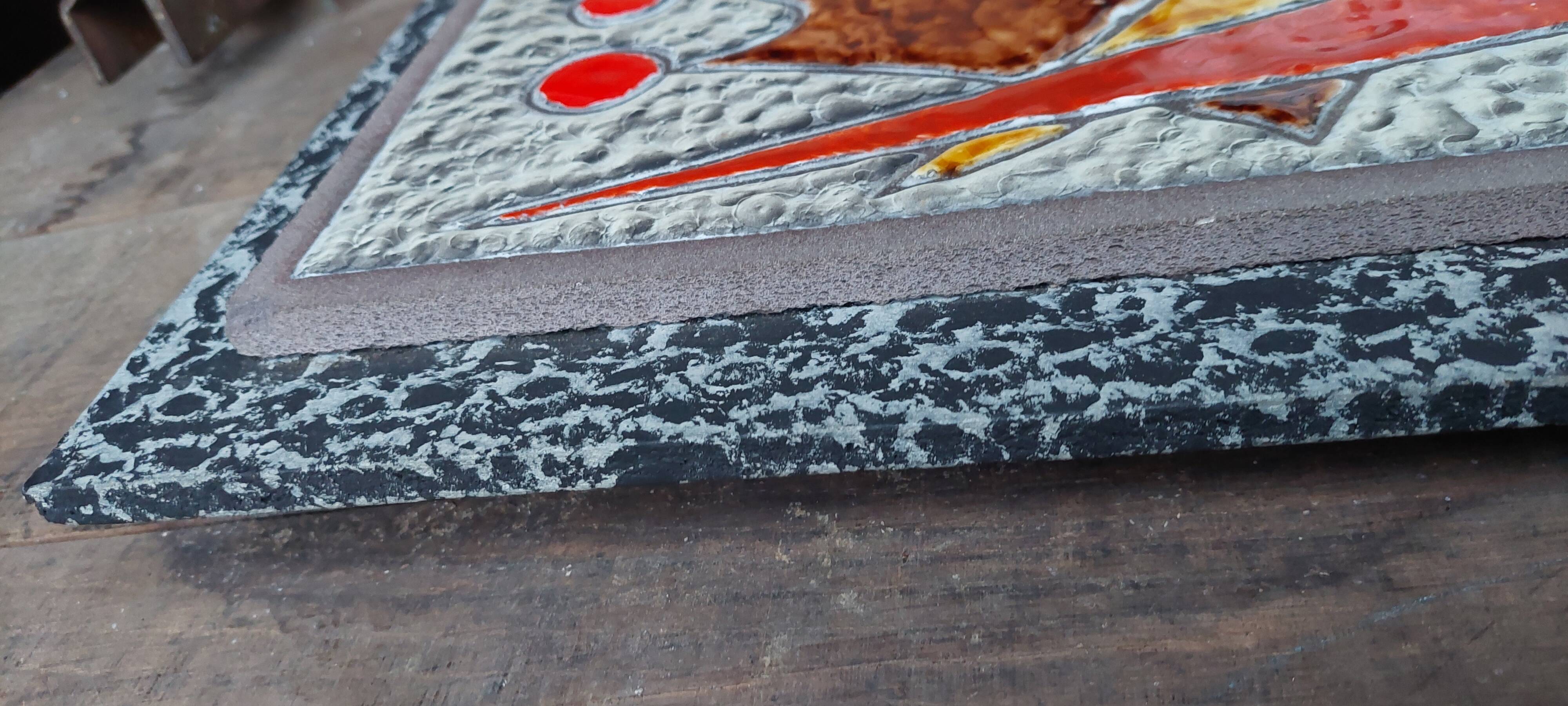 1960s wall decor in lava stone