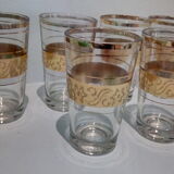 Set of 6 gold aperitif tea glasses - granita