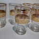 Set de 6 verres à thé apéritif or & granité