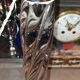 Vintage pressed molded glass lamp foot