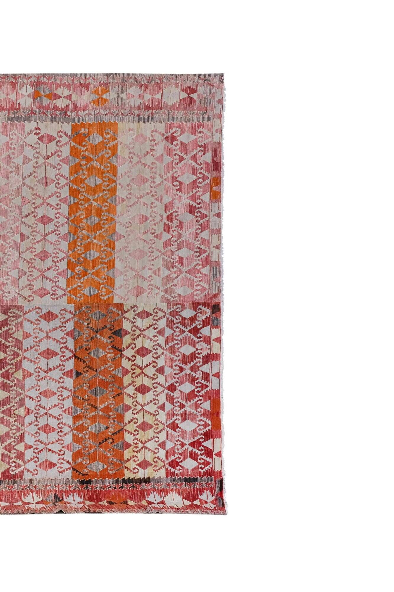 Vintage Turkish kilim, handwoven, 309x371 cm.